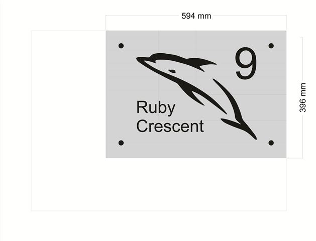 House sign scale A2