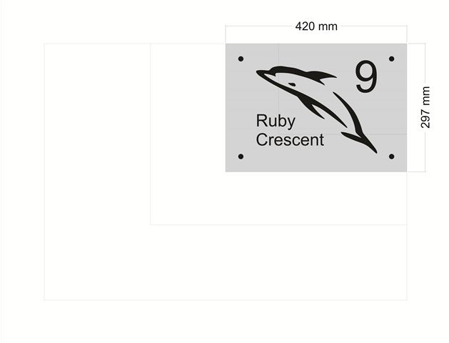 House sign scale A3