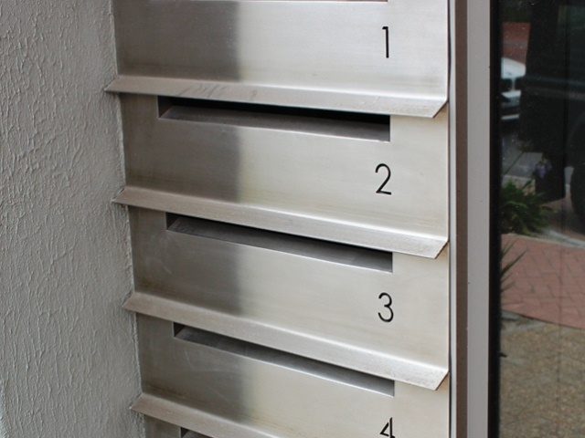 External View of Double Sided Letterbox Bank